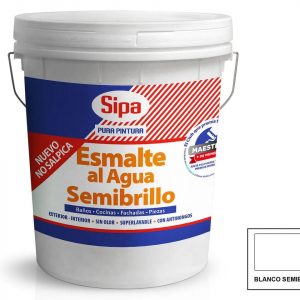ESMALTE AL AGUA SIPA SEMI BRILLO BLANCO TINETA