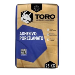 ADHESIVO PORCELANATO POLVO TORO EN POLVO 25KG