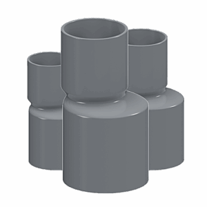 REDUCCION PVC SANITARIO GRIS 110X50MM