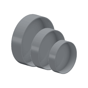 TAPA GORRO PVC SANITARIO GRIS 110MM